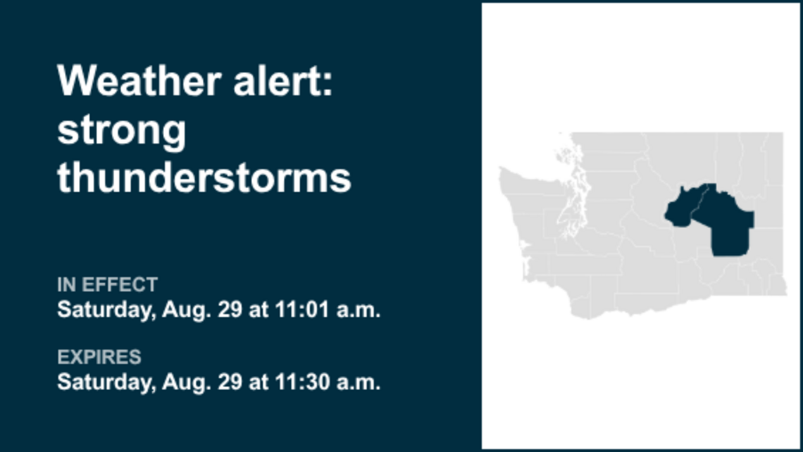UPDATE: Thunderstorms with marble-sized hail in Upper Columbia Basin and Waterville Plateau 