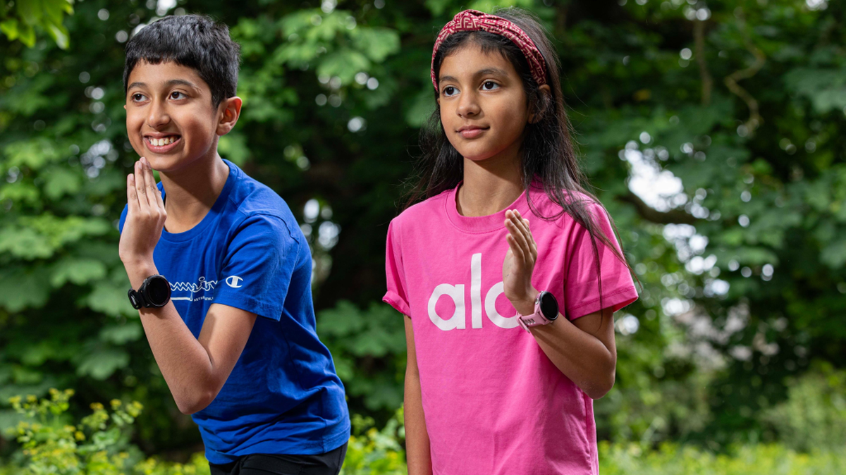 Daniyal Janmohamed and his sister Lily. (William Lailey via SWNS). 