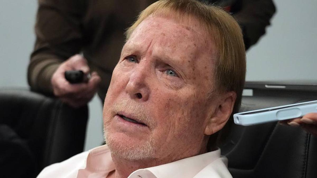  Feb 10, 2026; Henderson, NV, USA; Las Vegas Raiders owner Mark Davis at a press conference at Intermountain Health Performance Center. Mandatory Credit: Kirby Lee-Imagn Images | Kirby Lee-Imagn Images 