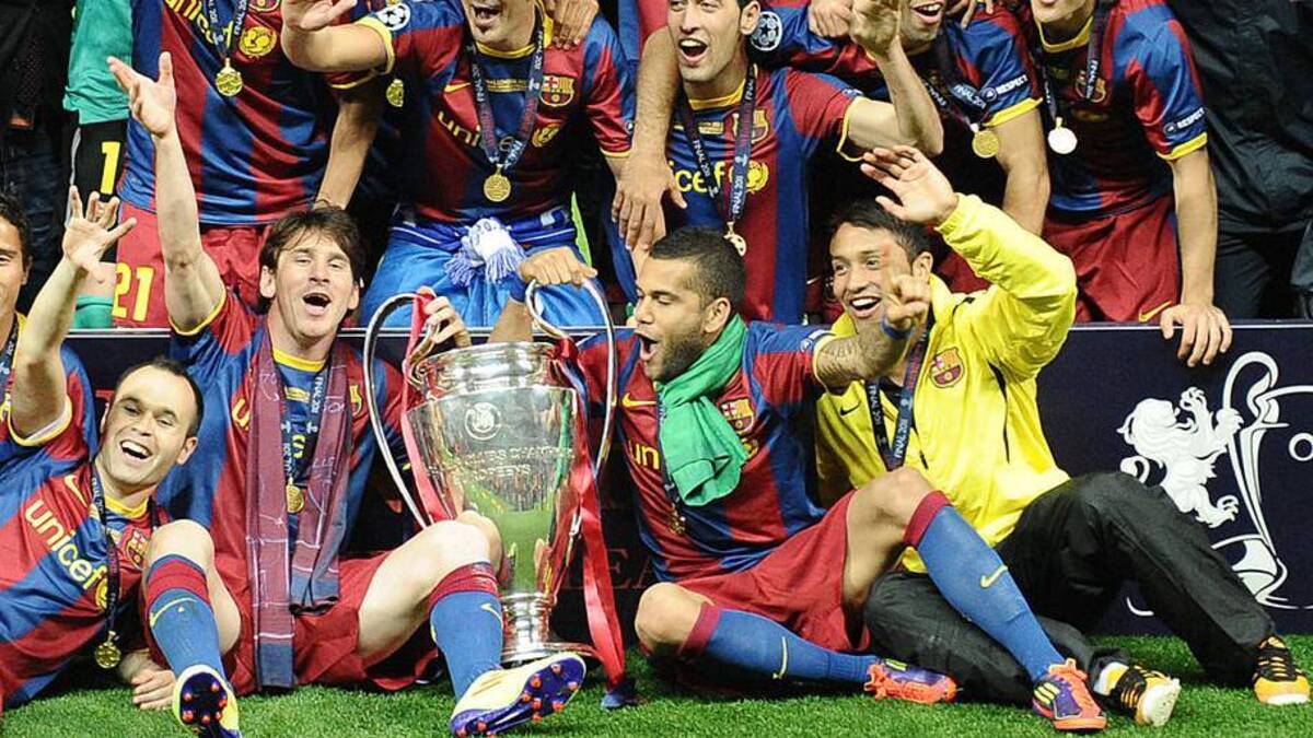  Barcelona won the Champions League in 2006, 2009, 2011 and 2015. | CARL DE SOUZA/AFP via Getty Images 