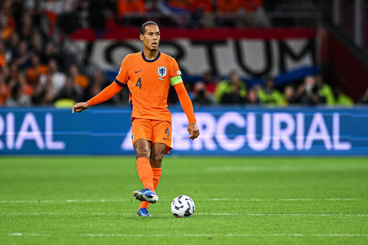  Virgil van Dijk during the UEFA Nations League 2024/25 match between Netherlands and Germany. Photo by Frederic Scheidemann - UEFA/UEFA via Getty Images