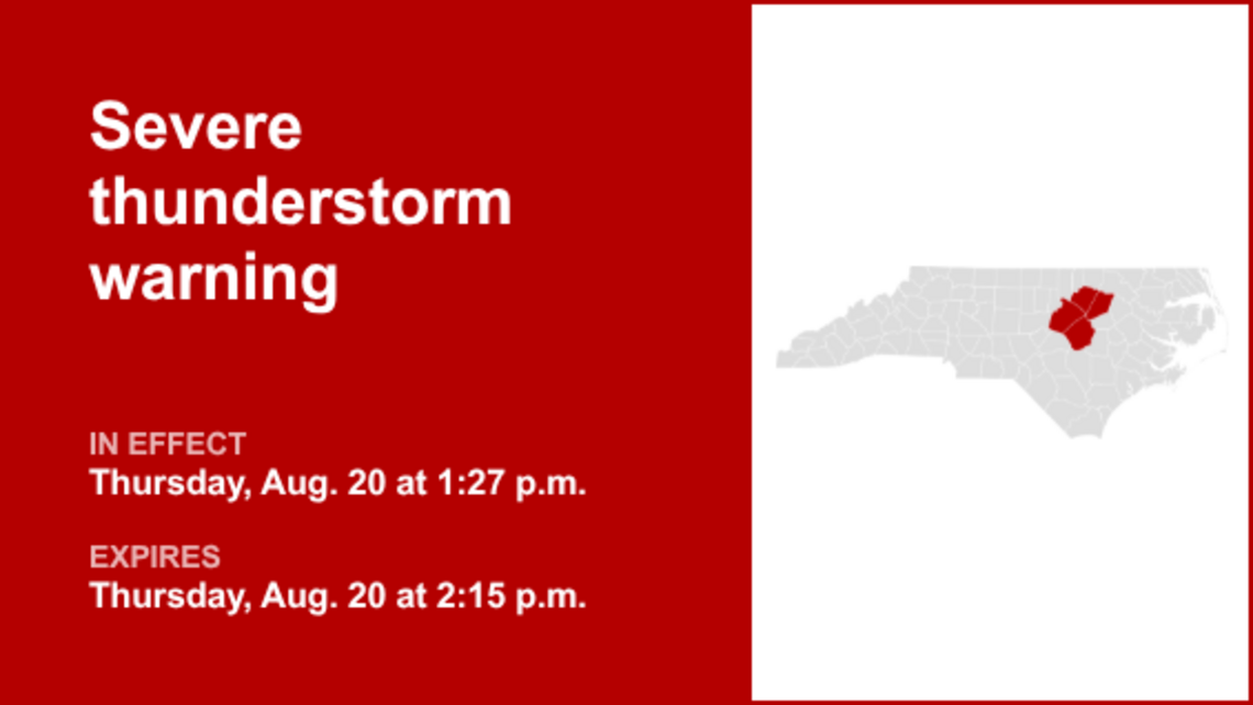 UPDATE: Penny-sized hail forecast with thunderstorms in Cumberland and Sampson counties 