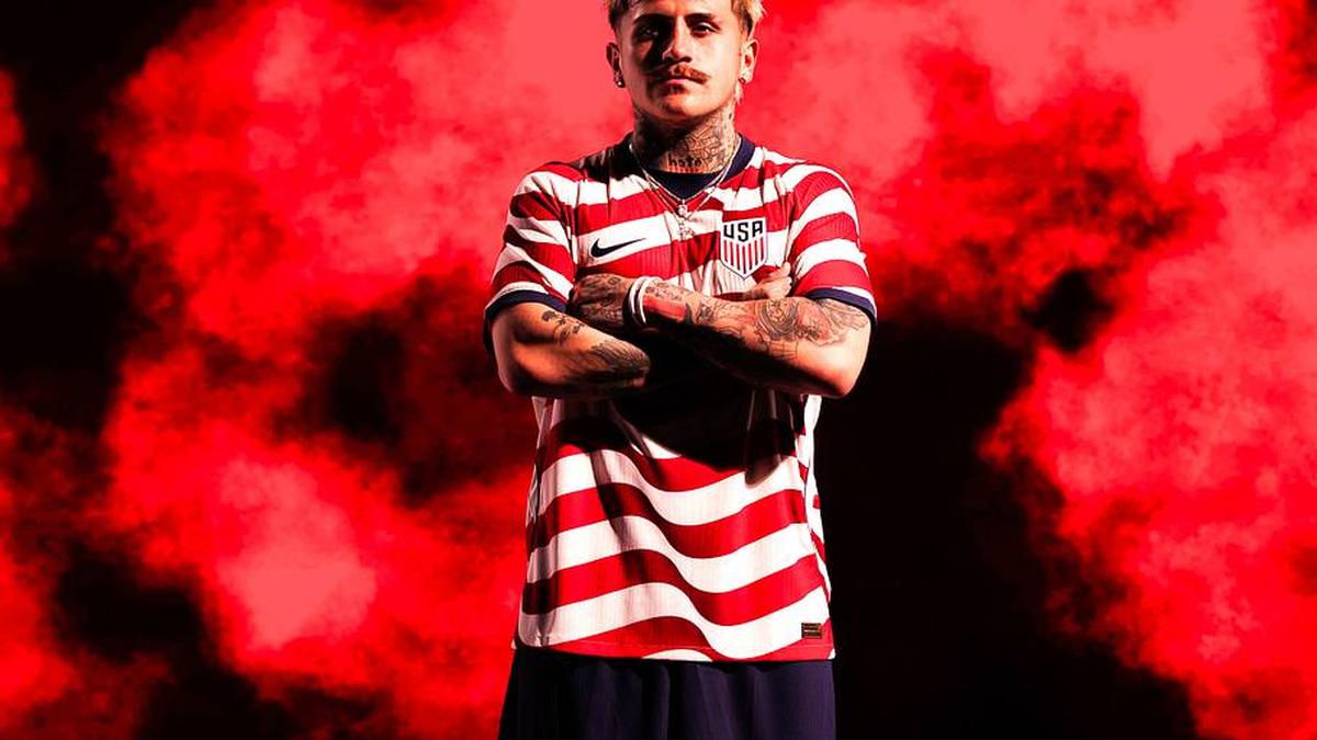  Diego Luna played a central role in the USMNT's World Cup kit release content. | Andrea Vilchez/ISI Photos/USSF/Getty Images 