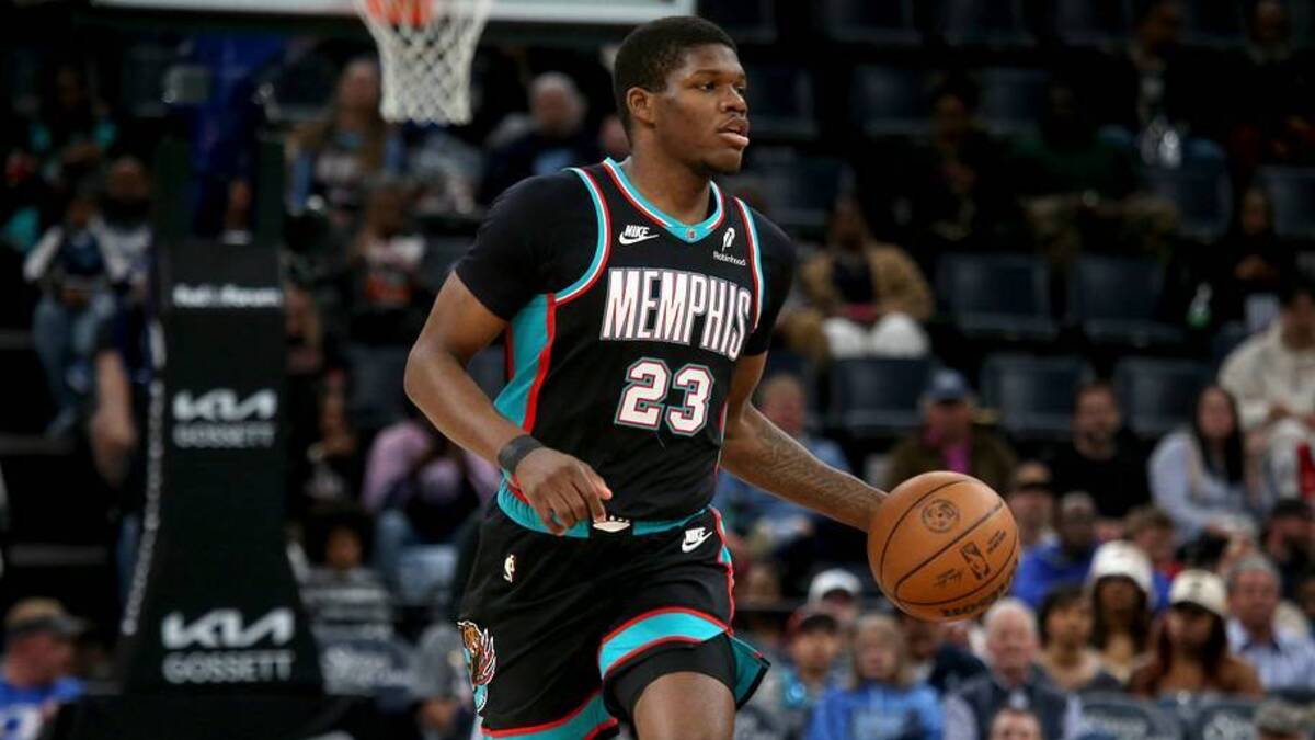  Mar 27, 2026; Memphis, Tennessee, USA; Memphis Grizzlies forward Cedric Coward (23) dribbles during the second quarter against the Houston Rockets at FedExForum. | IMAGN IMAGES via Reuters Connect 