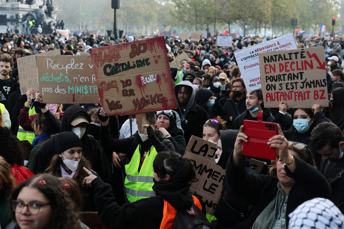 Tear gas, clashes hit French cities in cost-of-living protests ...