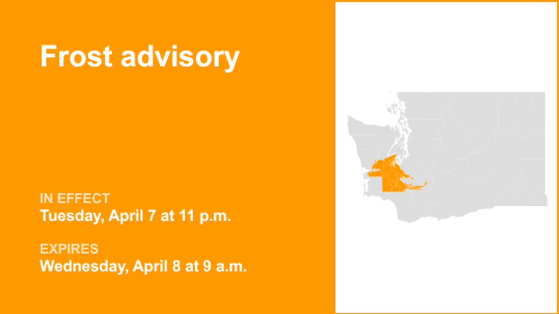 UPDATE: Frost advisory affecting Southwest Washington until Wednesday morning 