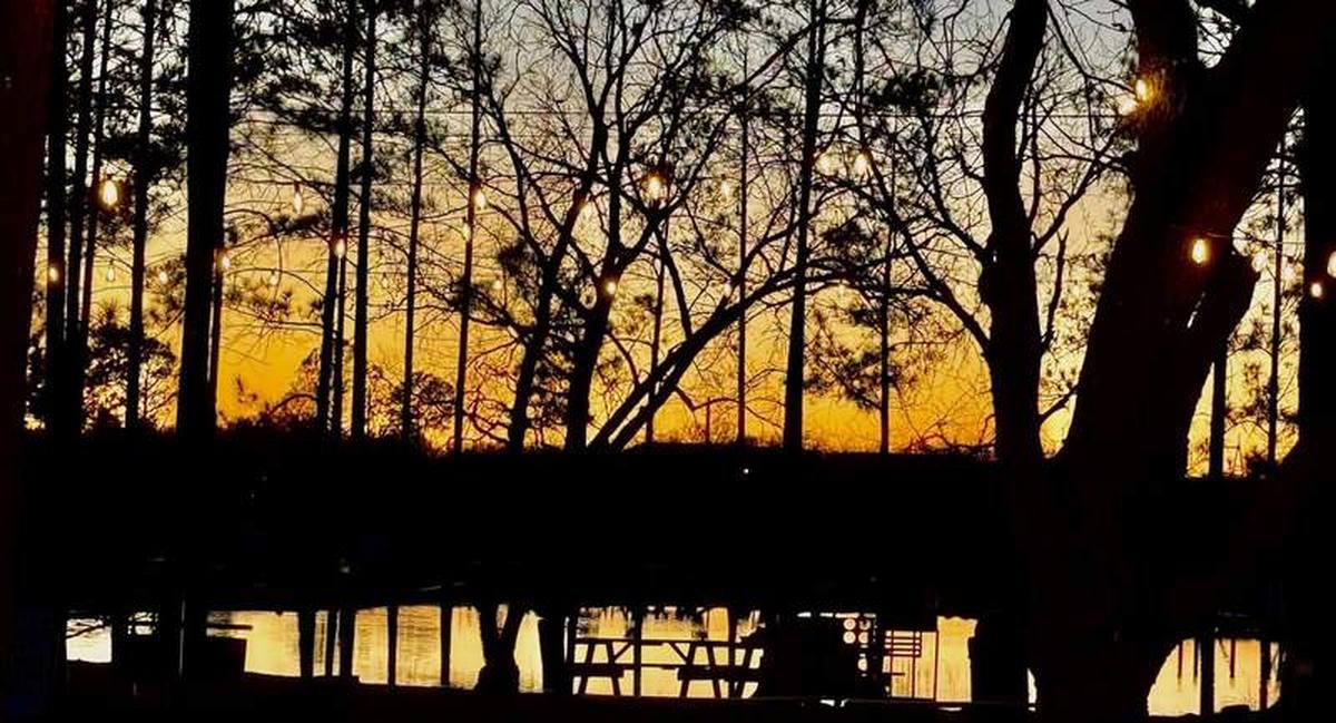  Hill Country sunsets add moods to Fredericksburg evenings. This one lighted up the pond behind Das Peach Haus. Photo credit: Christine Tibbetts 
