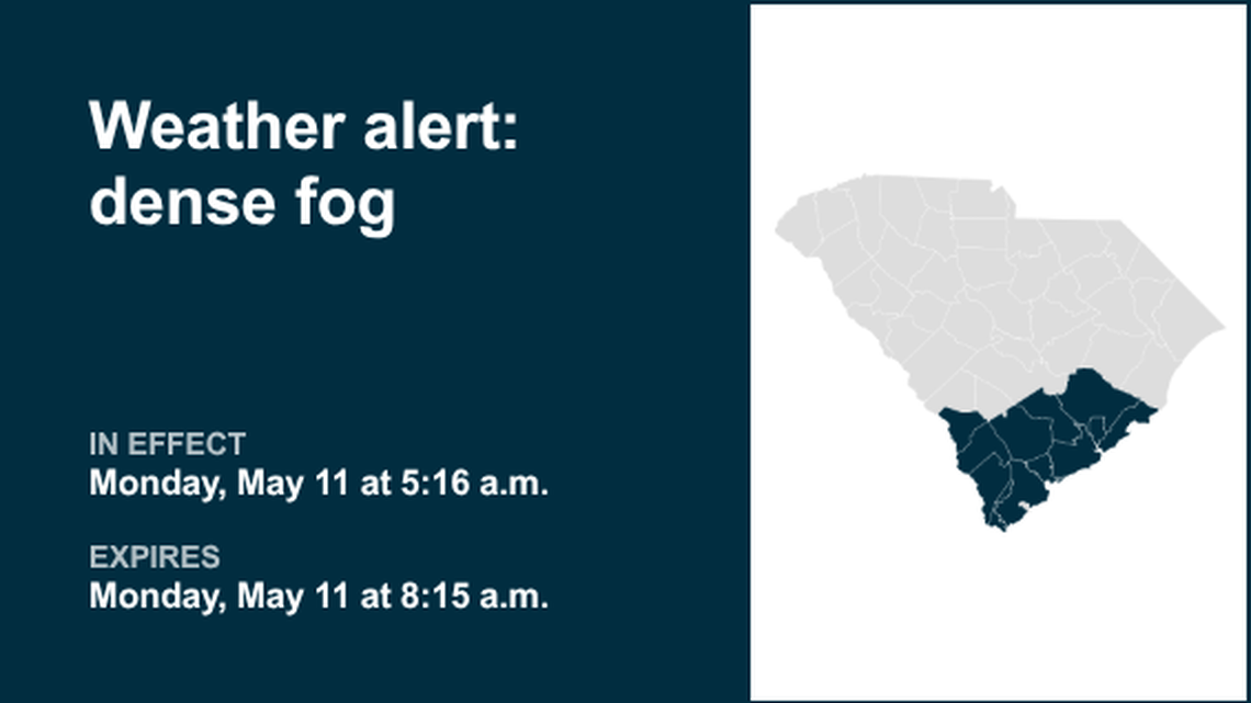 Prepare for dense fog in Lowcountry Monday morning 