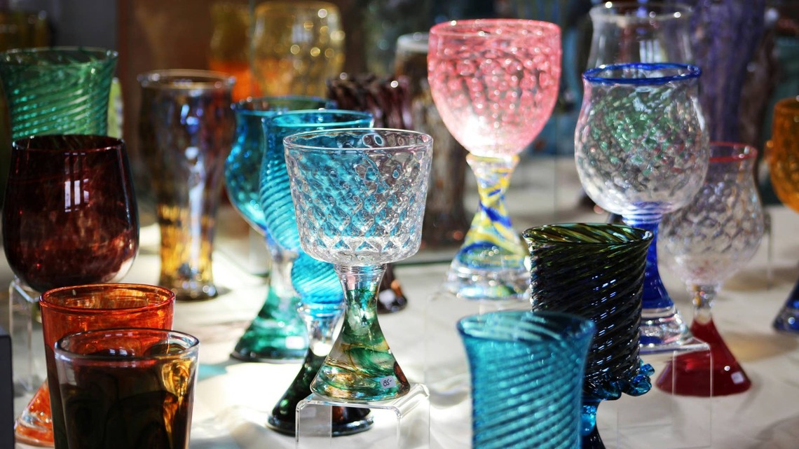 Turn Thrifted Wine Glasses Into an Eye-Catching Work of Art for Your Kitchen 