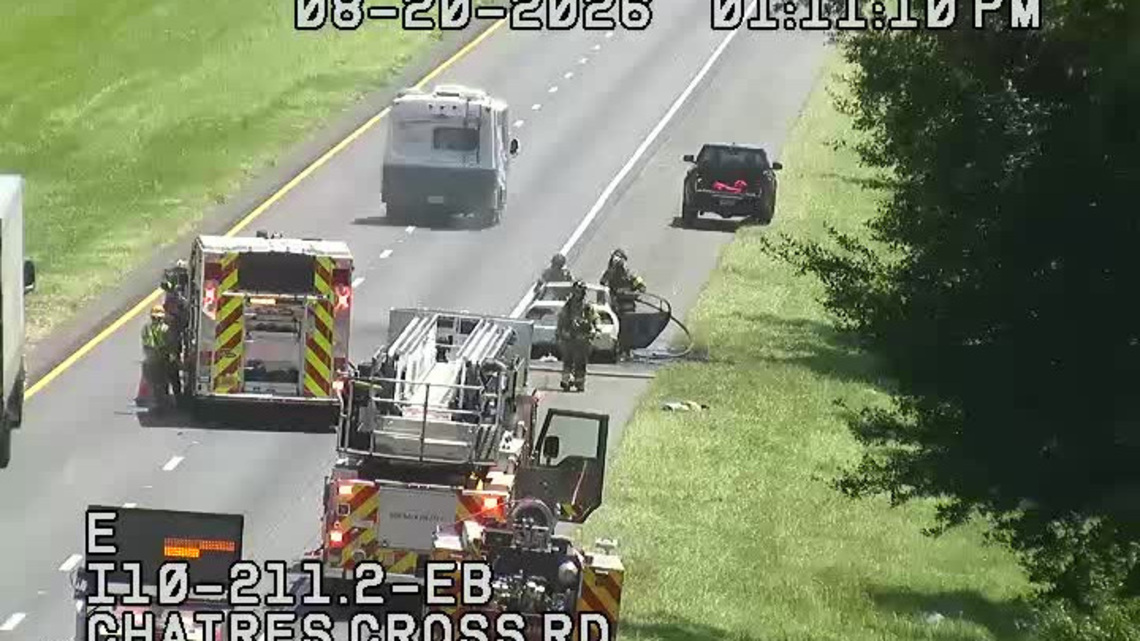 Vehicle fire snarling traffic on I-10 eastbound 
