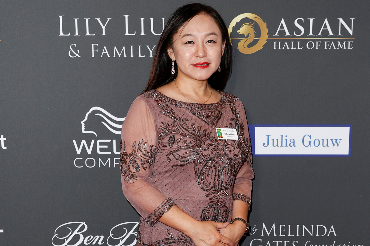  Eileen Wang attends the Asian Hall of Fame 2023 induction ceremony at Biltmore Los Angeles on October 21, 2023 in Los Angeles, California. (Photo by Frazer Harrison/Getty Images) 