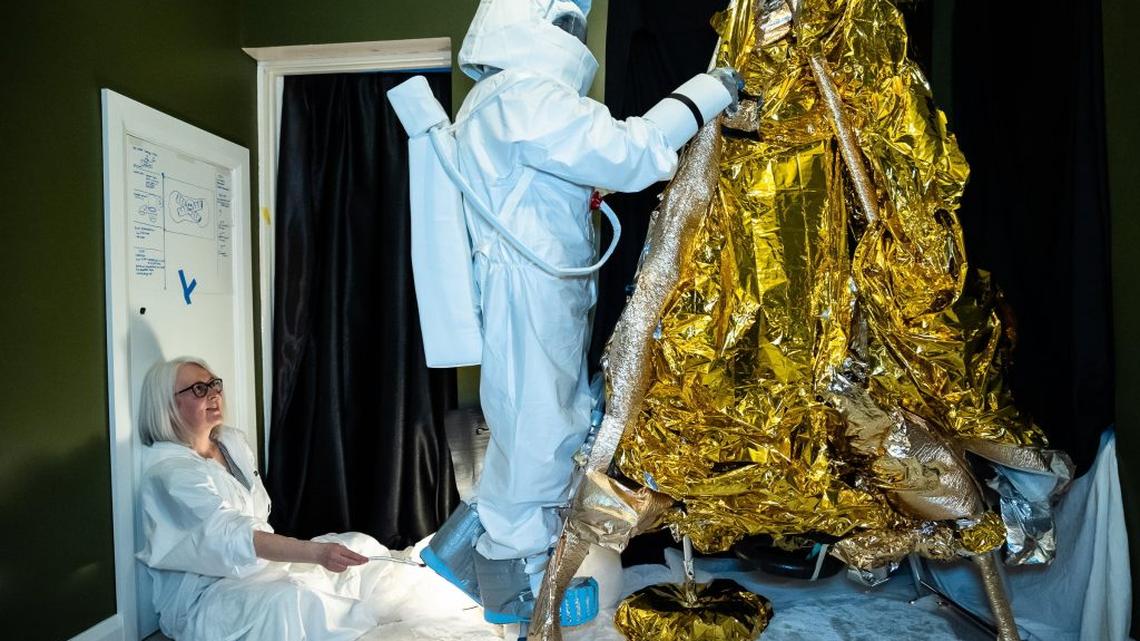 Artist inspired by Artemis II helps women ‘walk on moon'