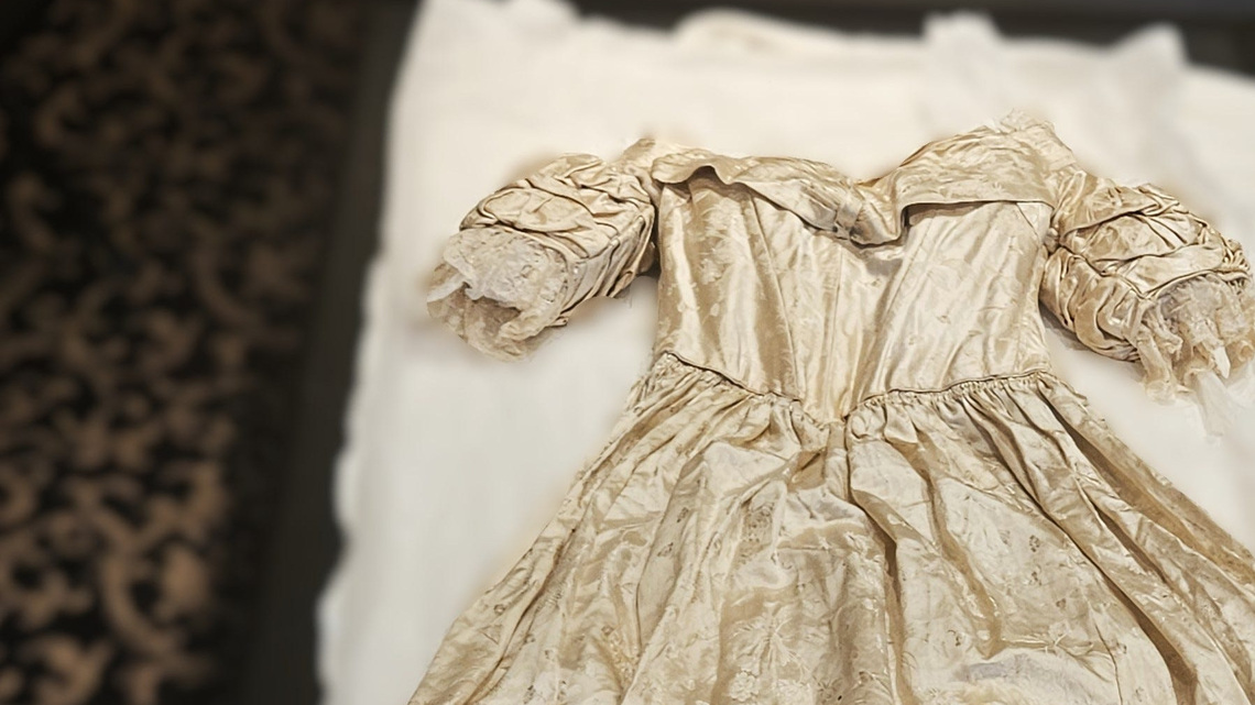 Hometown History looks at a wedding dress from the mid 1800s 