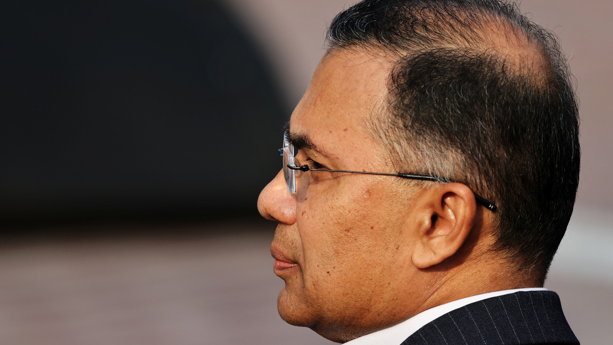 Bangladesh’s newly sworn Prime Minister Tarique Rahman looks on during an oath taking ceremony at the South Plaza of the parliament building, following BNP's landslide victory in the national polls, in Dhaka, Bangladesh, February 17, 2026. REUTERS/Mohammad Ponir Hossain