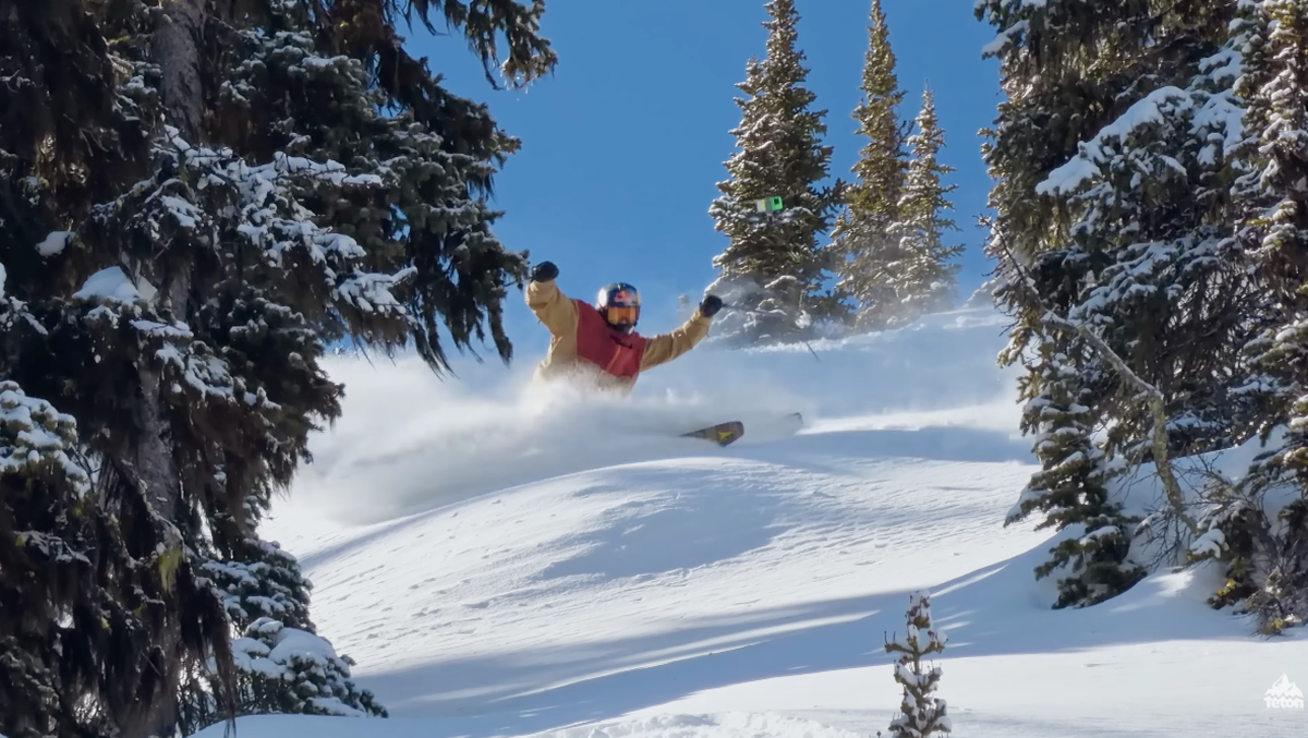 Notice the iPhone strapped to the drone behind Kai Jones in this frame? Well done, TGR.