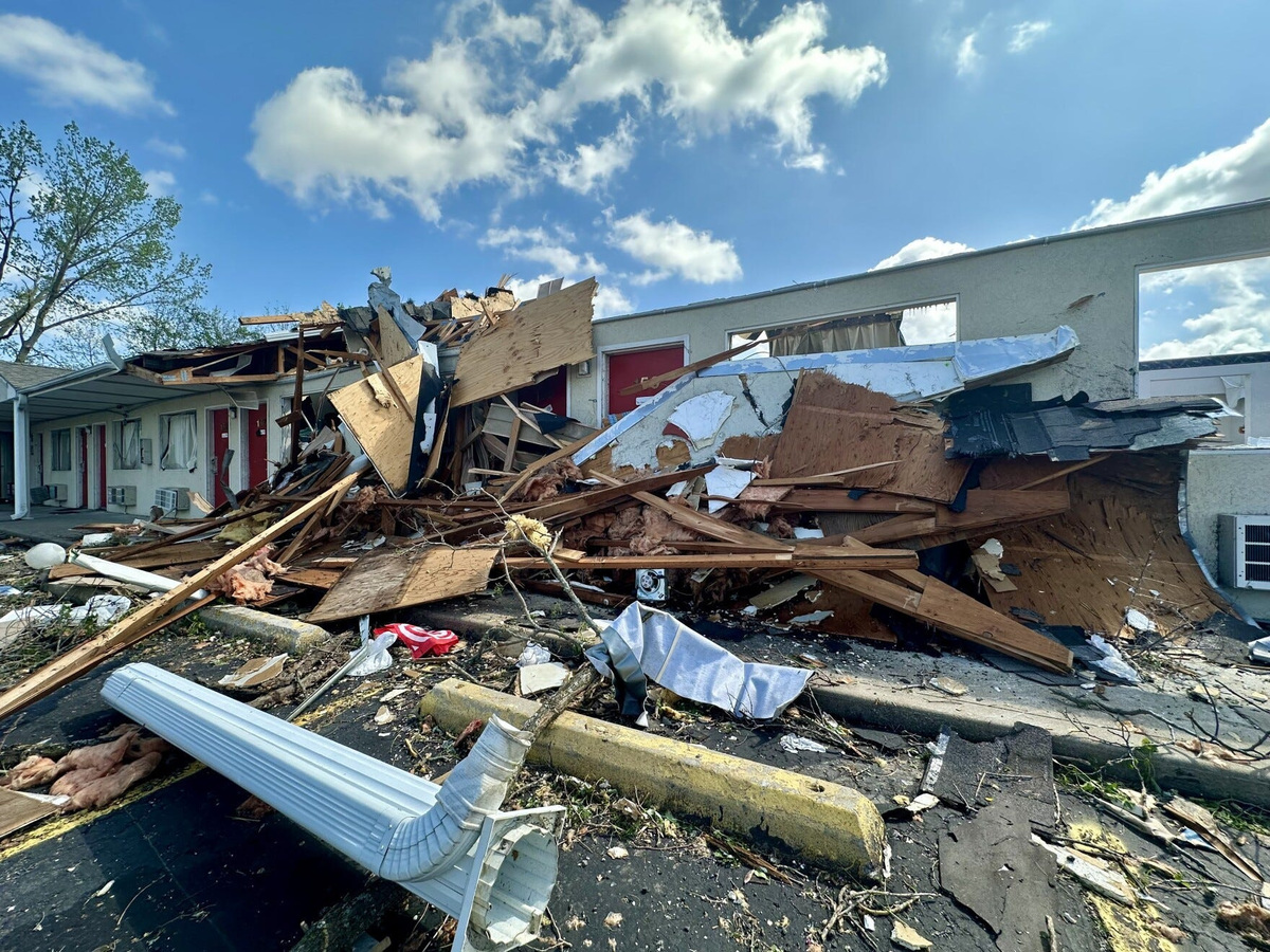 The EF2 tornado that struck Ottawa on April 13 destroyed most of the Knights Inn motel.