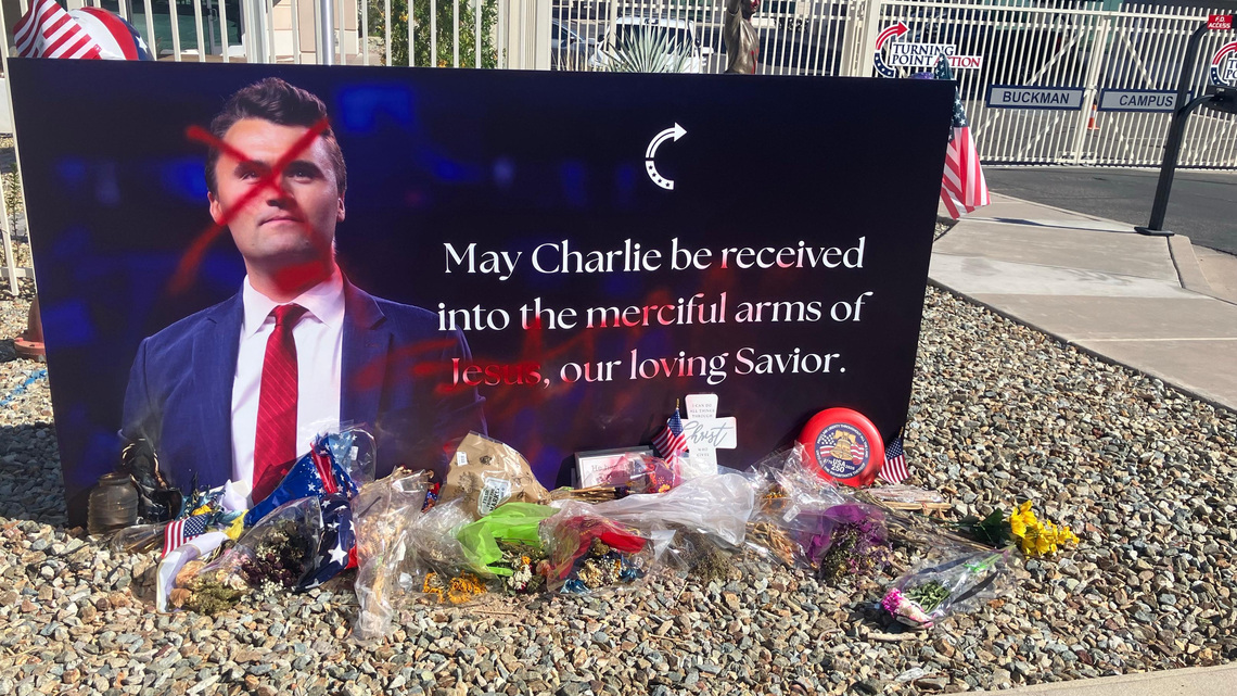 Charlie Kirk statue vandalized days after Turning Point unveiling 