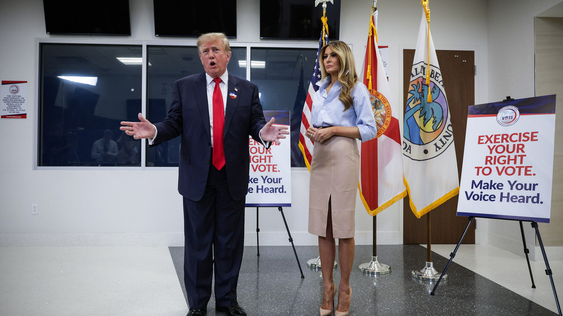Trump casts early in-person ballot after attacks on mail voting 