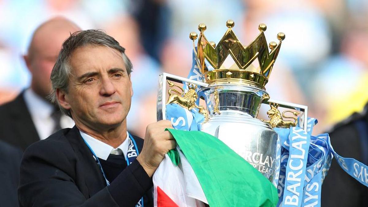  Roberto Mancini ended Man City's long wait. | AMA/Corbis/Getty Images 