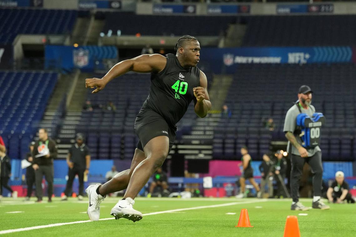  OL Emmanuel Pregnon was a third-round steal for the Jacksonville Jaguars. (Kirby Lee-Imagn Images) 