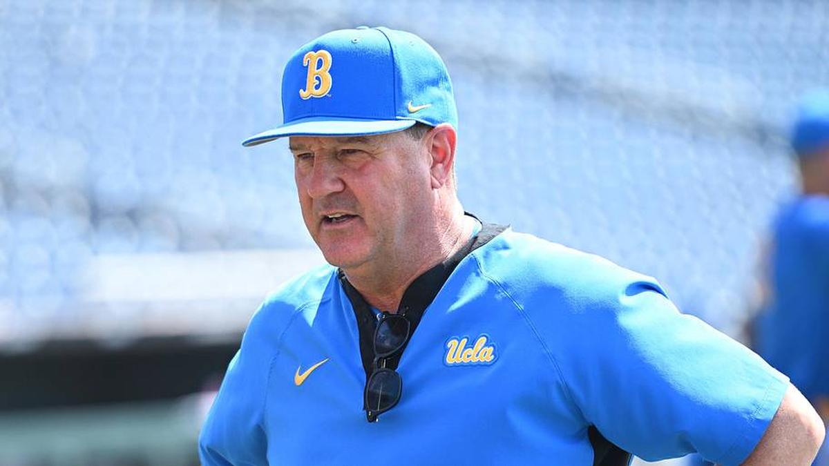  Jun 14, 2025; Omaha, Neb, USA; UCLA Bruins head coach John Savage on the field before the game against the Murray State Races at Charles Schwab Field. Mandatory Credit: Steven Branscombe-Imagn Images | Steven Branscombe-Imagn Images 