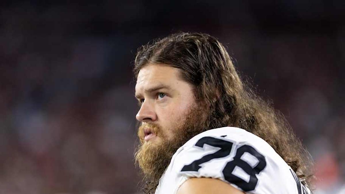  Aug 23, 2025; Glendale, Arizona, USA; Las Vegas Raiders tackle Dalton Wagner (78) against the Arizona Cardinals during a preseason NFL game at State Farm Stadium. Mandatory Credit: Mark J. Rebilas-Imagn Images | Mark J. Rebilas-Imagn Images 