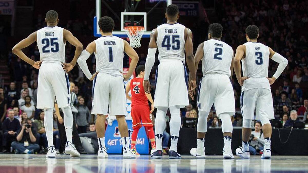  Mikal Bridges (25), Jalen Brunson (1) and Josh Hart (3) built a winning pedigree and seamless chemistry at Villanova. | Bill Streicher-Imagn Images 