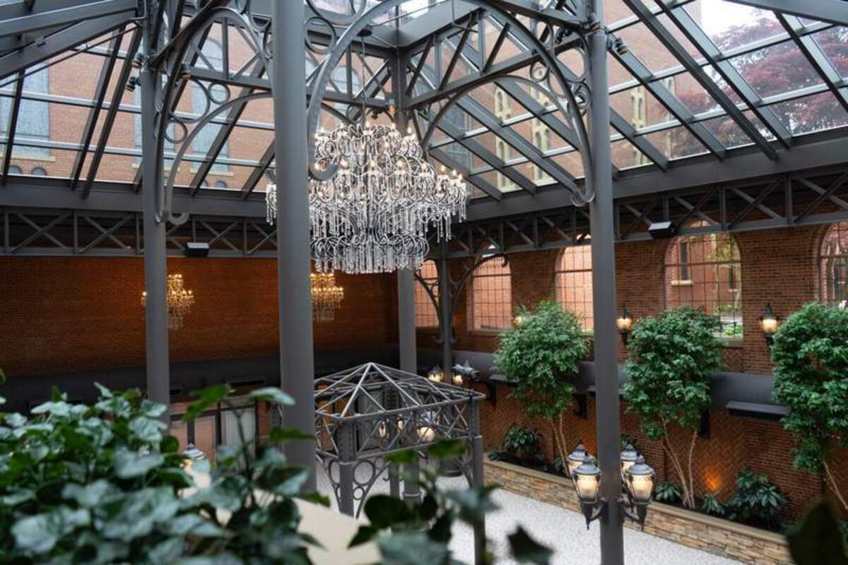  The gorgeous Atrium Ballroom stands out as the property's most popular wedding venue. Photo credit: Mary Beth Skylis 