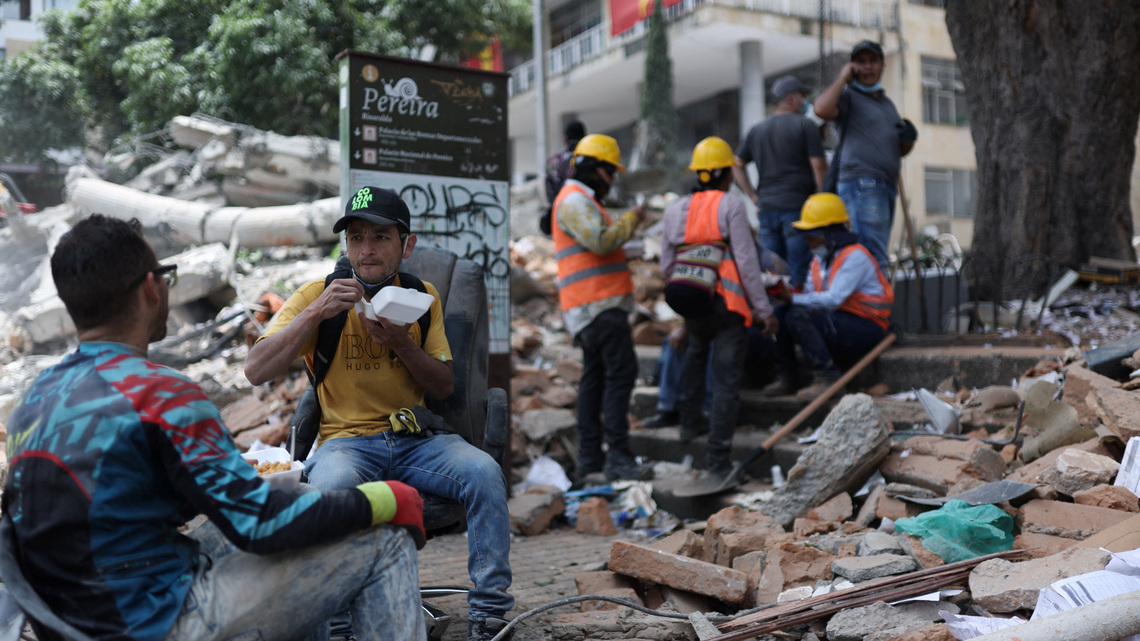 Colombia president vows reconstruction fund as search for quake survivors enters critical period 