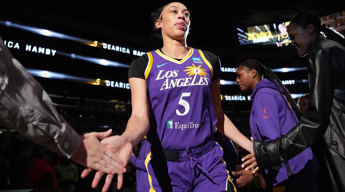  Los Angeles Sparks forward Dearica Hamby Kirby Lee / USA TODAY Sports