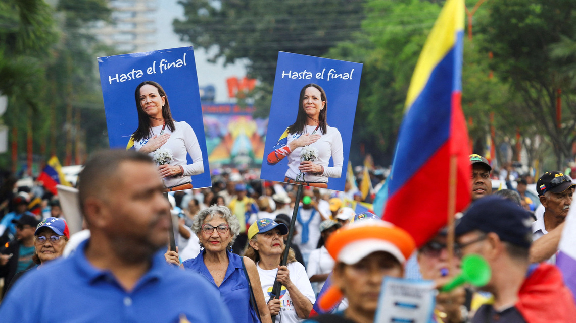 Awaiting Machado's return, Venezuela opposition looks ahead to elections