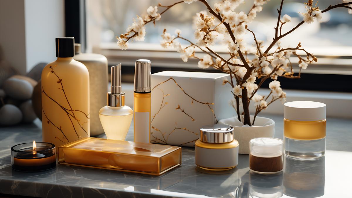 mock up packaging for cosmetic and amenities