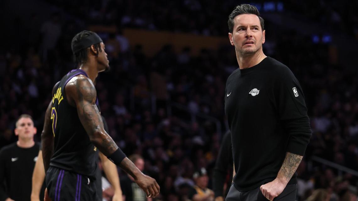 Commentary: Lakers' JJ Redick makes a case that he's the right coach for the playoffs