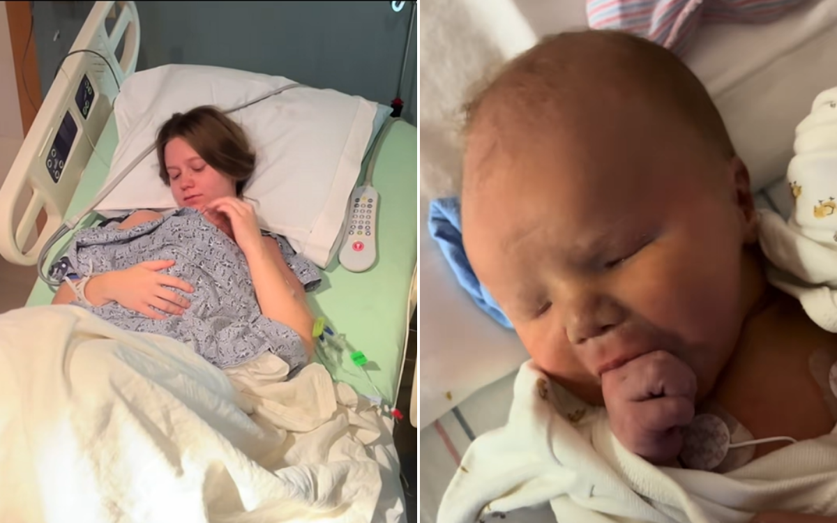  Aspen Oothoudt with her son Jettson. 