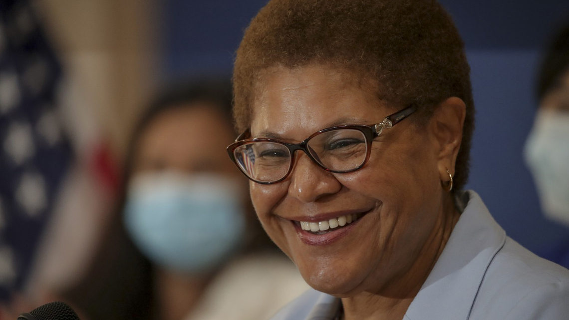 Seeking reelection, LA Mayor Karen Bass calls herself 'an activist fighting for change' 