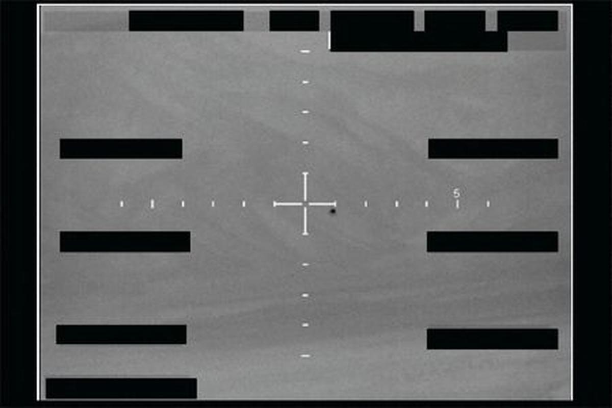 An unidentified object (black dot) captured over the Western United States in December 2025 is seen in this infared still image as part of a series of documents of unidentified aerial phenomenon (UAP) released by the U.S. Defense Department on May 8, 2026. Department of Defense/Handout via REUTERS