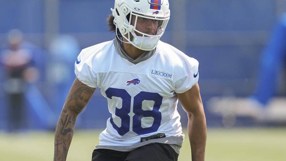 Jun 11, 2025; Orchard Park, NY, USA; Buffalo Bills defensive back Daryl Porter (38) works out during Minicamp at Highmark Stadium. Mandatory Credit: Gregory Fisher-Imagn Images | Gregory Fisher-Imagn Images 