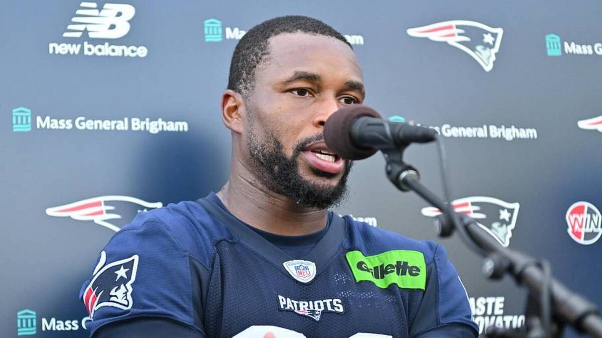  Jun 9, 2026; Foxborough, MA, USA; New England Patriots safety Kevin Byard III (31) speaks to the media after minicamp at Gillette Stadium. Mandatory Credit: Eric Canha-Imagn Images | IMAGN IMAGES via Reuters Connect 