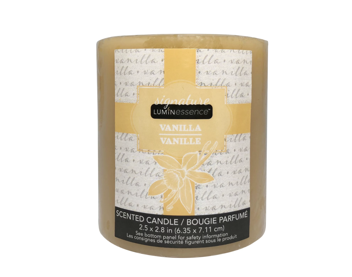 Luminessence Vanilla-Scented CandleCourtesy of Dollar Tree
