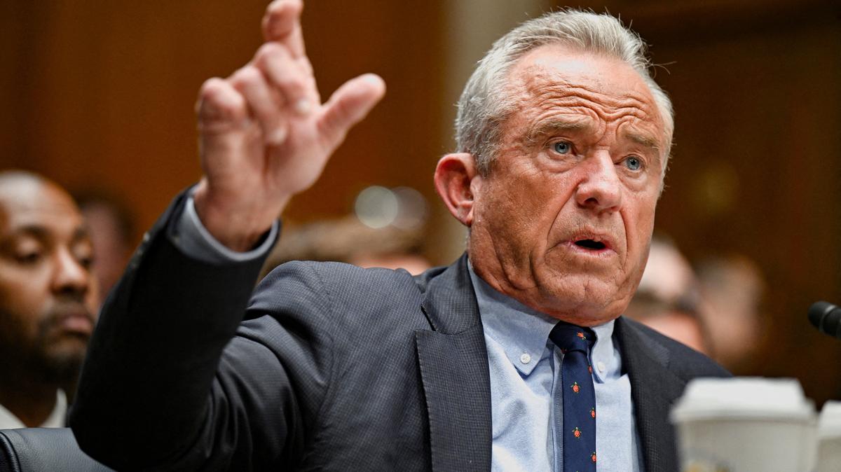 U.S. Health and Human Services (HHS) Secretary Robert F. Kennedy Jr. gestures as he testifies before a Senate Health, Education, Labor, and Pensions Committee hearing on U.S. President Donald Trump's budget request for the Department of Health and Human Services on Capitol Hill in Washington, D.C., U.S., April 22, 2026. REUTERS/Annabelle Gordon/File Photo