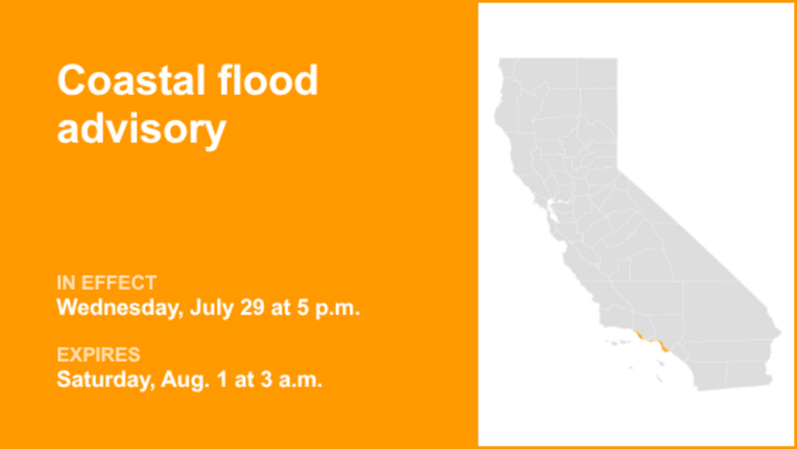 UPDATE: Coastal flood advisory issued for Southern California from Wednesday to Saturday 