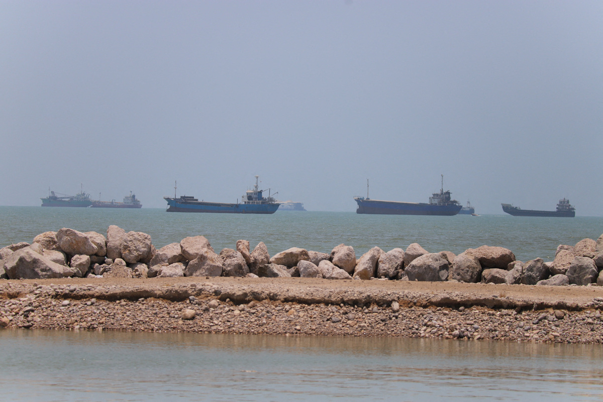 Vessels in the Strait of Hormuz near the beach of Bandar Abbas, following the signing of the Islamabad Memorandum of Understanding between the United States and Iran, Iran, June 18, 2026. Amirhosein Khorgooi/ISNA/via WANA (West Asia News Agency)via REUTERS
