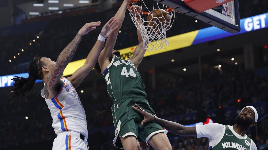 Ousmane Dieng's first double-double carries Bucks past Thunder 