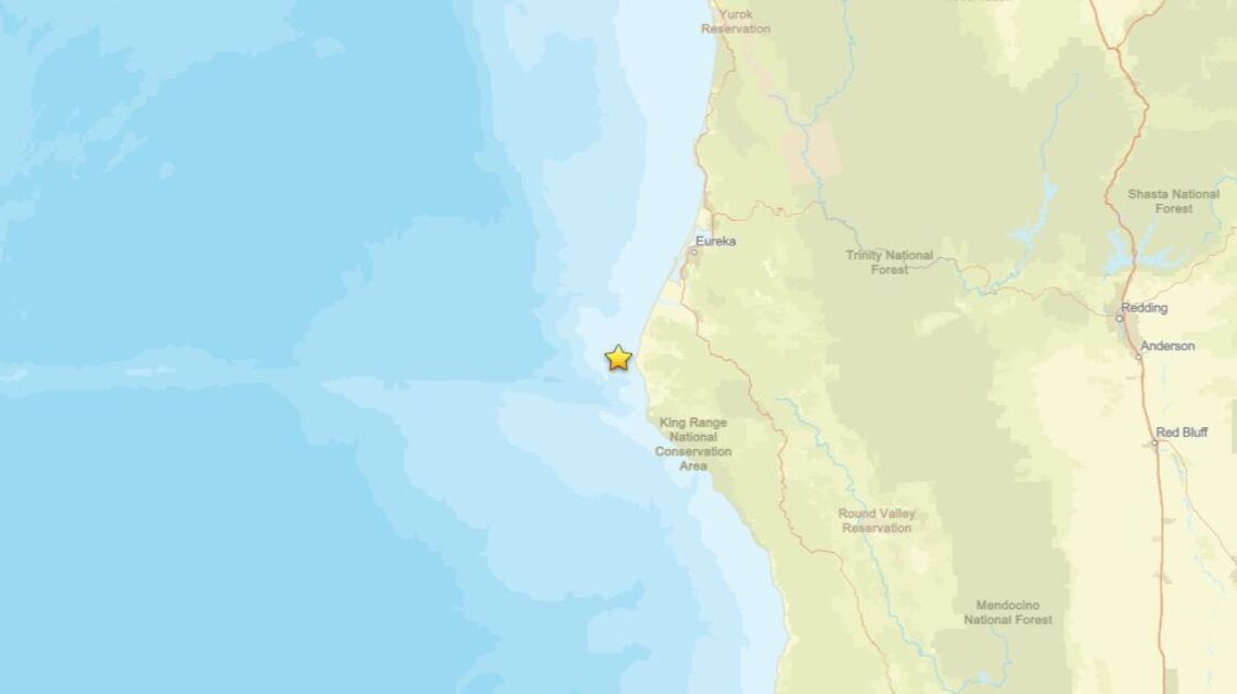 2.2 magnitude earthquake recorded close to Petrolia, CA on May 24 