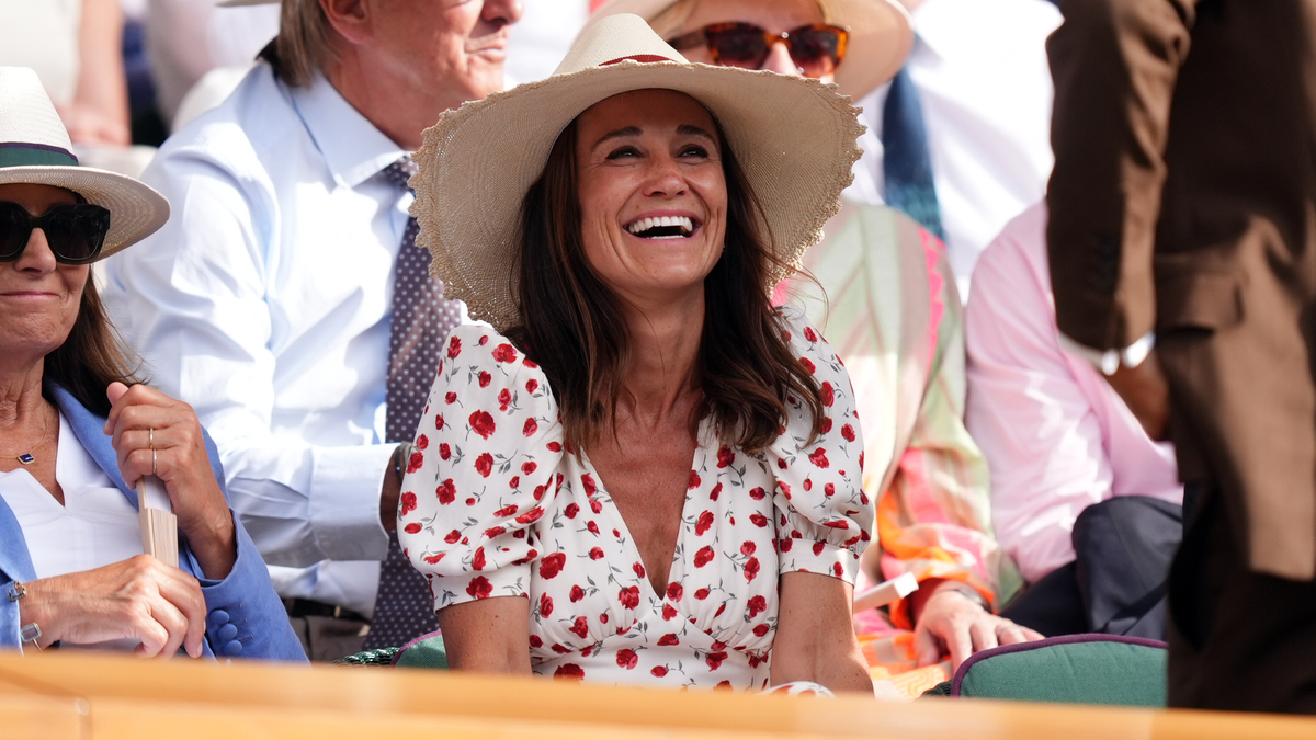 Pippa Matthews in the royal box on day eight of the 2026 Wimbledon Championships at the All England Lawn Tennis and Croquet Club, London. Picture date: Monday July 6, 2026. (Photo by Mike Egerton/PA Images via Getty Images)