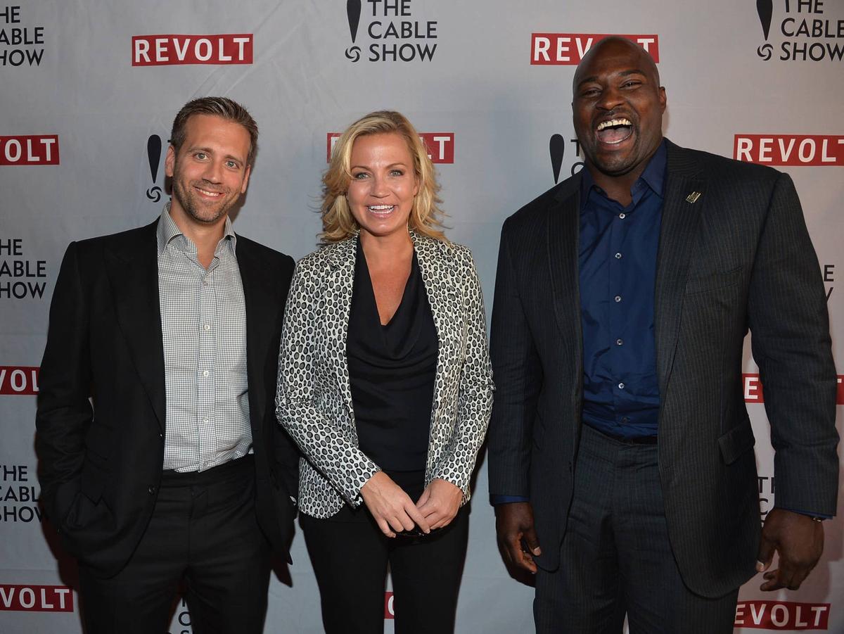  LOS ANGELES, CA - APRIL 30: TV hosts Max Kellerman, Michelle Beadle and Marcellus Wiley attend REVOLT and The National Cable and Telecommunications Association's Celebration of Cable at Belasco Theatre on April 30, 2014 in Los Angeles, California. (Photo by Alberto E. Rodriguez/Getty Images) 