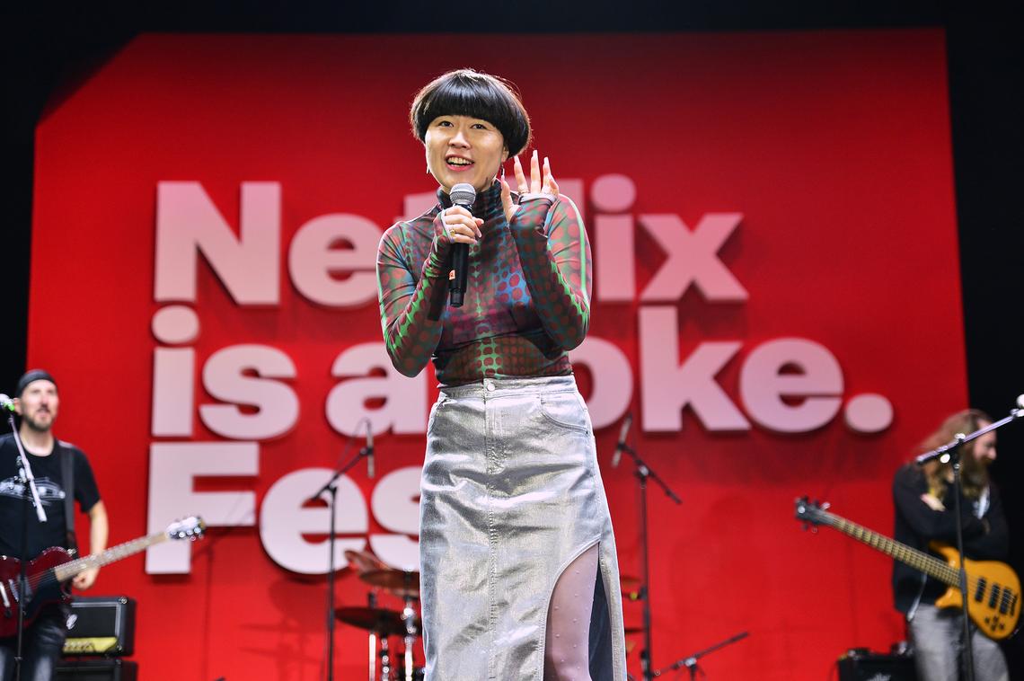Atsuko Okatsuka performs onstage during Netflix Is A Joke Festival: Outside Joke at Hollywood Palladium on May 4, 2024, in Los Angeles. Jerod Harris/Getty Images North America/TNS