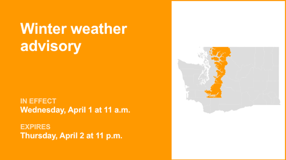 UPDATE: Winter weather advisory in place for Western Washington until Thursday midday 