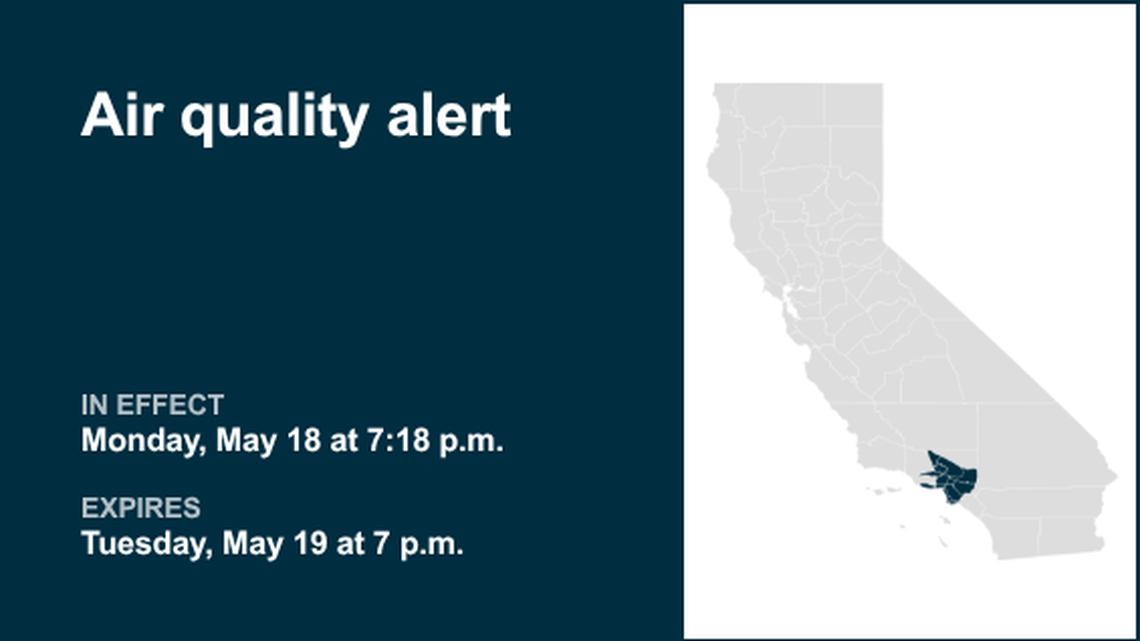 UPDATE: Air quality alert for Los Angeles County Tuesday 