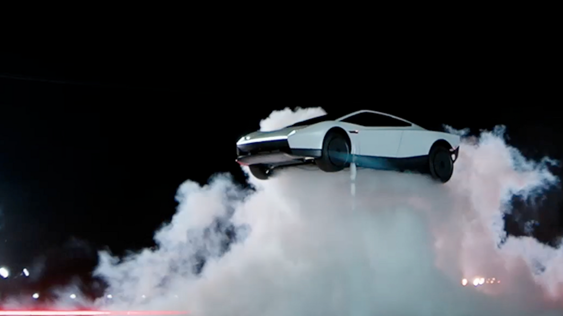 Next-Gen Tesla Roadster Finally Debuts With Air Thrusters and Flying Capabilities 